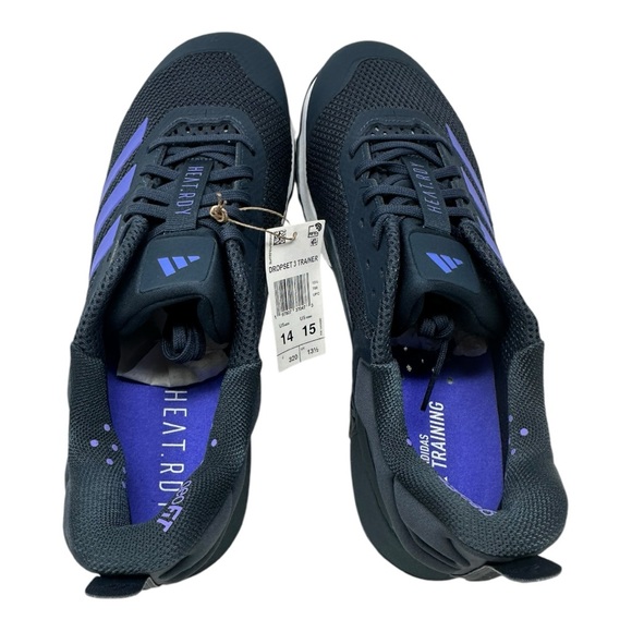 Adidas Men’s Dropset 3 Performance Training Sneaker IH8362 Black/Blue Size 14 - Picture 6 of 11